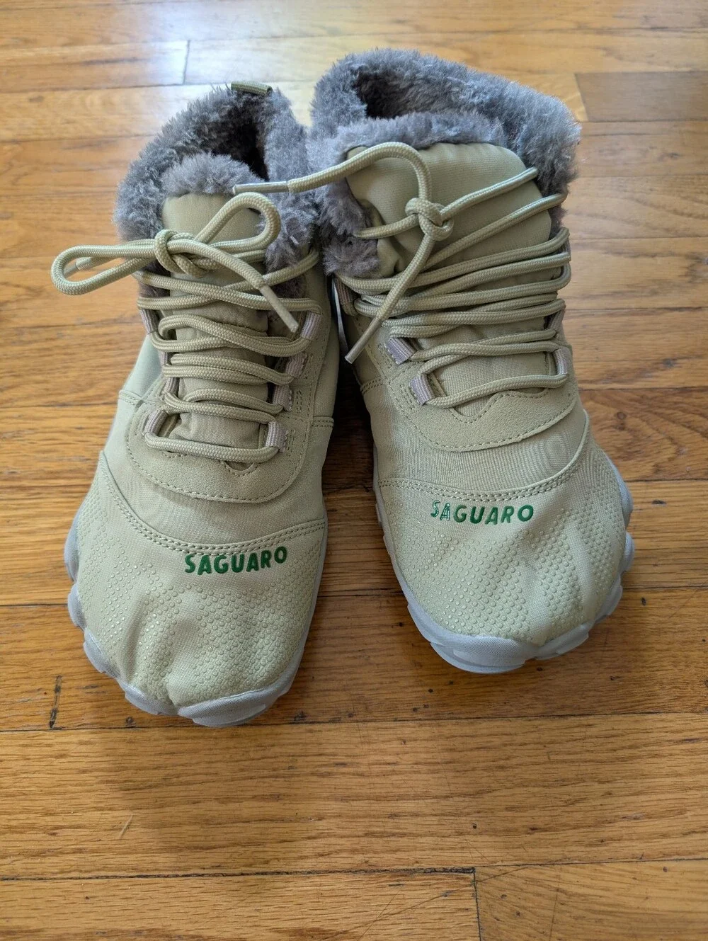 New Saguaro Barefoot Light Green Fleece-Lined Winter Boots Women Size 7.5